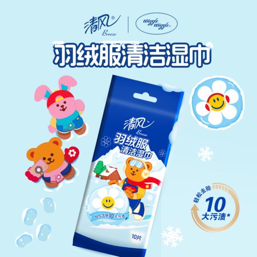 清风 wiggle联名羽绒服清洁湿巾10片3包 快速溶解污渍 不伤衣物 便携单片 48小时发货 商品图1