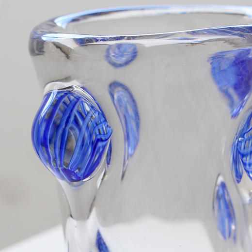 现代手工透明厚重玻璃花器摆件设计师样板间售楼处客厅软装饰简约 商品图4