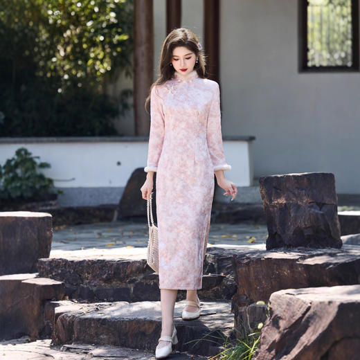 MYJ 新中式旗袍修身气质日常连衣裙 商品图3