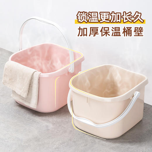 【茶花】塑料泡脚桶沐足盆脚底按摩 商品图3