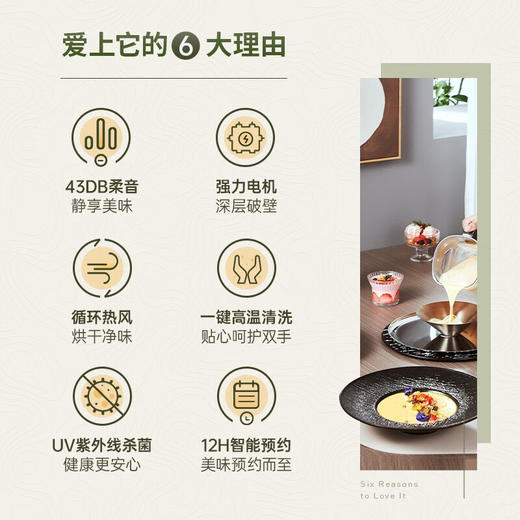 【2000积分+379元】长轻×汉美驰 破壁营养调理机 BL15201（薄荷绿1.5L） 除菌烘干无异味43dB鲜静畅饮 商品图2