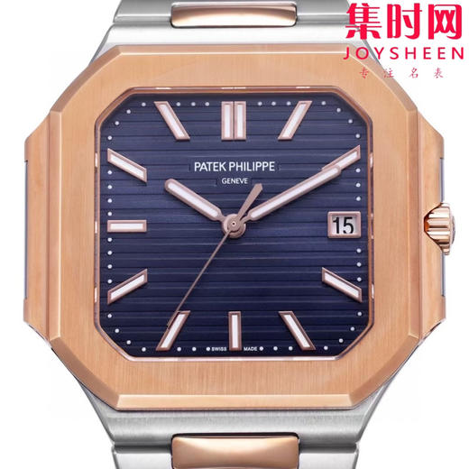 BBF百达翡丽CUBITUS系列 方形鹦鹉螺5821 间玫金蓝 小电视 丹东330一体机 男士腕表 表径45mm 商品图1