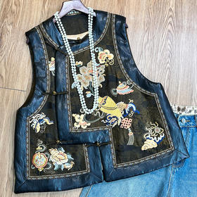 OG 8682新中式复古优雅盘扣背心改良盘扣轻国风夹棉马甲