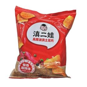 【超市】滇二娃高原波浪薯片椒香麻辣味 105 克105g