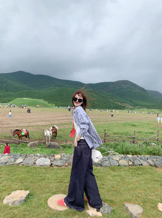 【149元任选2件】现货！复古格纹拼色格子衬衫防晒外套 商品图11