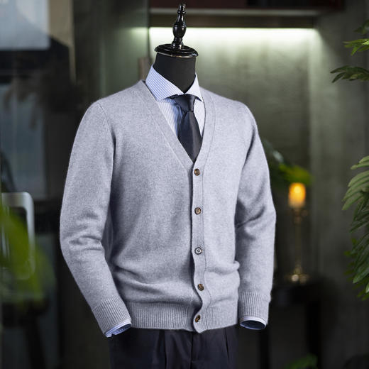 新款秋冬男士羊毛/羊绒混纺 立领/V领纽扣开衫毛衣 多色可选-不退不换 商品图5
