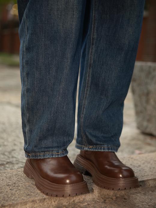 一周发货【版型非常好！牛仔老爹裤】后松紧腰，经典牛仔深蓝色系，百搭不挑人！宽松阔腿版型，显瘦显高一级棒，时尚休闲感拉满~ 商品图7