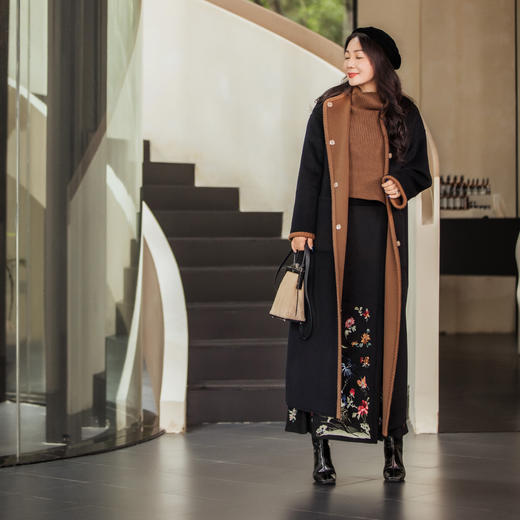 【林栖设计小店】绵羊毛双面呢外套披肩美拉德高级感2025秋冬新款大衣女1954073 商品图6