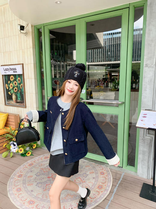 【269元任选2件】现货！成本巨贵，拍下包赚！！藏蓝色拼接短外套 商品图14