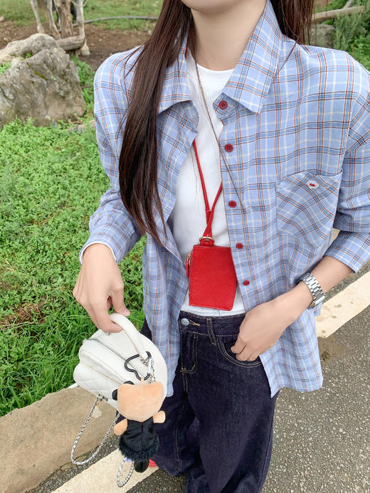 【149元任选2件】现货！复古格纹拼色格子衬衫防晒外套 商品图12