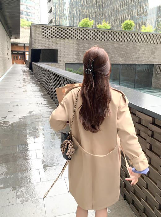 <曾小咸推荐> 现货秒杀！微信超特价！双排扣卡其色中长款风衣外套 日常329.99 立减150 秒杀179.99！藏蓝假两件格子针织衫秒杀79.99！ 商品图11