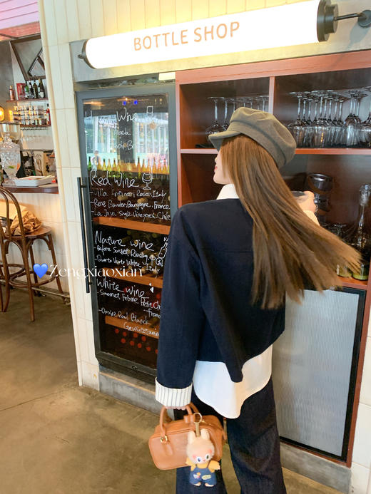 【269元任选2件】现货！成本巨贵，拍下包赚！！藏蓝色拼接短外套 商品图9