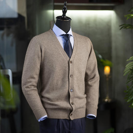 新款秋冬男士羊毛/羊绒混纺 立领/V领纽扣开衫毛衣 多色可选-不退不换 商品图4