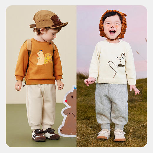 [远红外发热]迷你巴拉男女童抑菌抓绒保暖蹦蹦裤2025冬装新款 商品图2