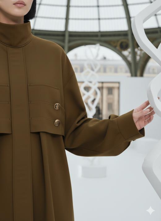 袖弯折设计后档收折个性风衣 商品图2