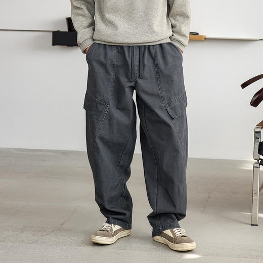 徐太浪【多口袋 立体裁剪】大码工装裤男春秋宽松直筒休闲裤长裤 商品图1