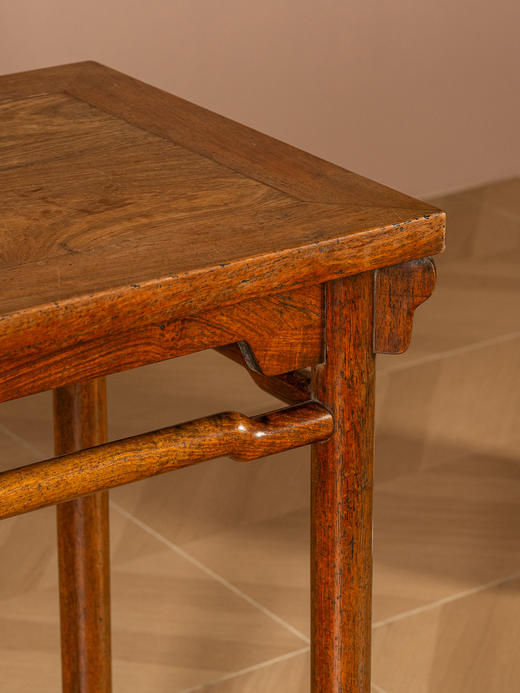 清	黄花梨罗锅枨一腿三牙半桌 商品图3