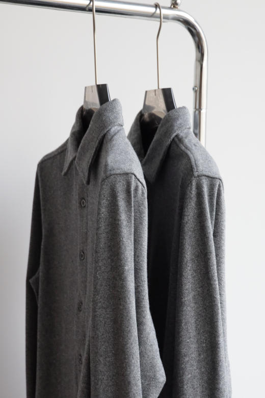 杰尼 厚双纱平纹面料面料针织衬衫 CS233 商品图4