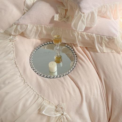 【牛奶绒床裙仙女粉色加绒加厚四件套】冬季法式仙女粉色加绒加厚四件套公主风毛绒被套珊瑚 商品图2