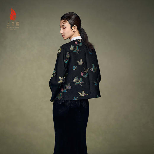 上久楷女式宋锦外套 中式上衣 晴春蝶戏 CY1025203001 商品图1
