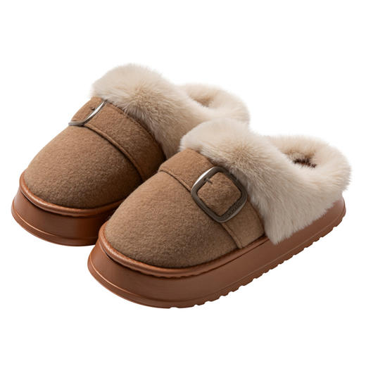 冬季棉拖鞋 流氓兔冬季男士家用家居厚底防滑保暖鞋 男女冬天加绒保暖拖鞋 商品图4