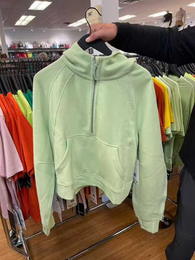 Lululemon 露露半拉链爆款卫衣 青苹果色特价最后一件 XS/S  120斤内可以穿
