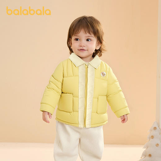 【商场同款】巴拉巴拉男童羽绒服衬衫式假两件外套2025新款冬装潮 商品图2
