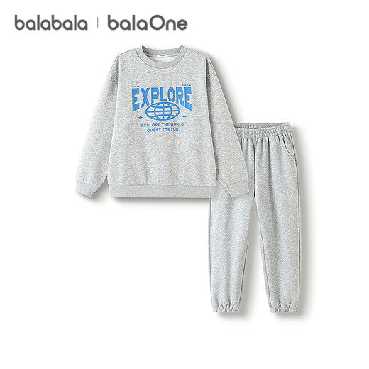 巴拉巴拉balaOne儿童套装女童男童2件套新款童装2025秋冬加绒保暖 商品图4