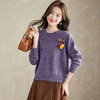 圆领针织长袖t恤，高级感宽松毛衣内搭正肩打底衫CC-XFY-3205 商品缩略图0