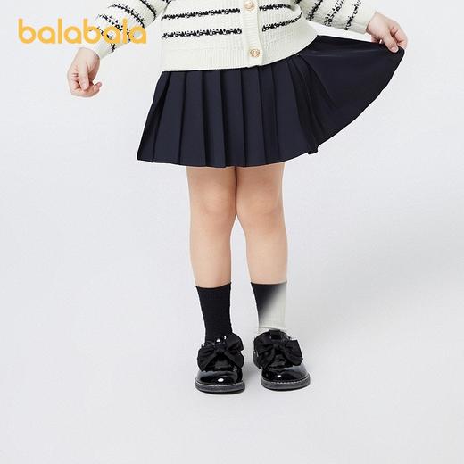 巴拉巴拉儿童裙子春秋装童装女童短裙百褶半身裙学院风舒适百搭萌 商品图0