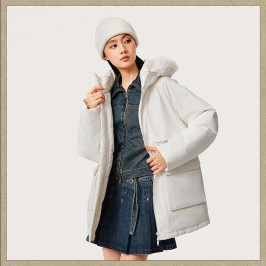 李宁女子冬季80鸭绒羽绒服外套AYMU190-5 商品图0