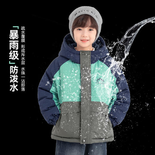 【件件底价，童装双倍积分】多多家男童棉服外套防泼水2025新款秋冬季儿童冬装男孩拼色棉衣潮11119 商品图0