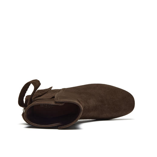 BF楼真美诗2025冬新款柔软羊皮复古甜美蝴蝶结时装短靴1A01ADZ5吊牌价1998折后价1198 商品图4