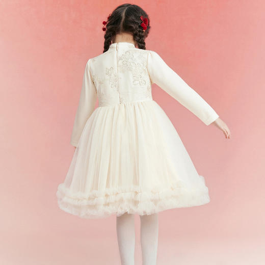 笛莎Deesha观山见女童连衣裙2025冬女童连衣裙 商品图4