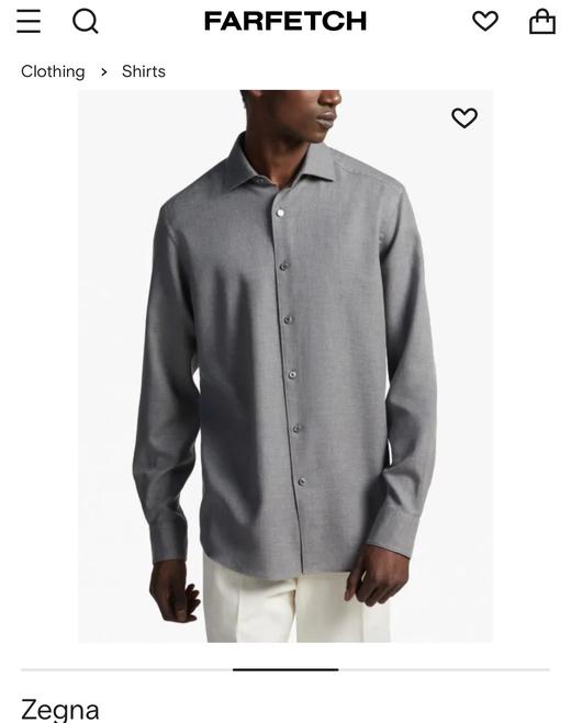 杰尼 厚双纱平纹面料面料针织衬衫 CS233 商品图1