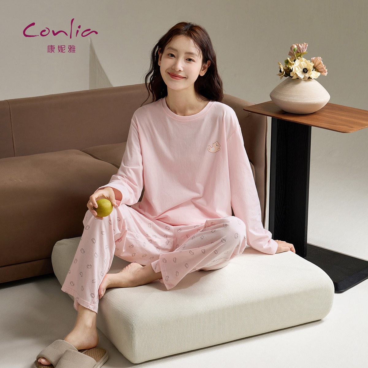 康妮雅女式长袖长裤套头套装 53G62T013