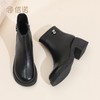 信诺妈妈鞋粗跟女士短靴加绒真皮棉鞋2025冬季新款高跟鞋时装靴子X5M150-227 商品缩略图7