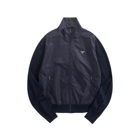 男款拼接羊毛尼龙夹克外套020