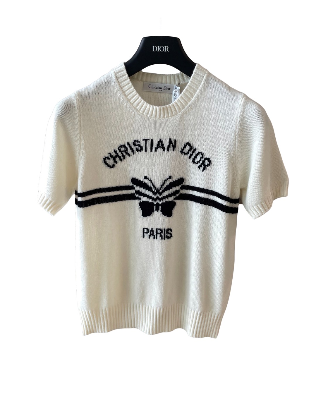 女款羊绒提花短袖针织衫010