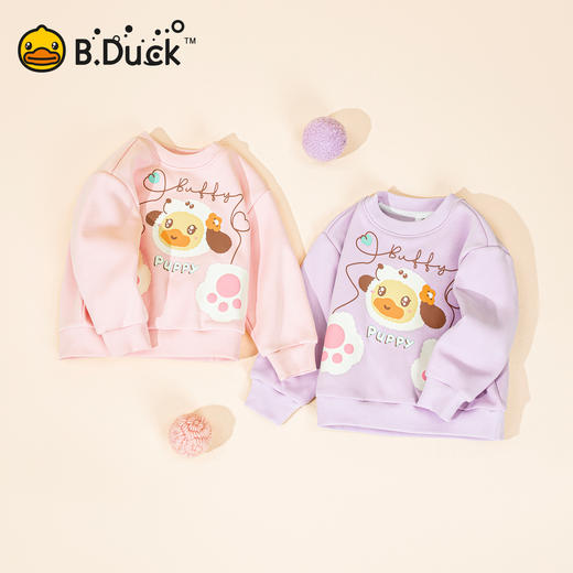 【加绒】B.Duck小黄鸭童装冬季圆领卫衣105-150码 FF5631901 商品图1