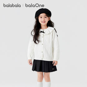 巴拉巴拉balaOne童装儿童毛衣女童2025秋季新款毛衫中大童荷叶边