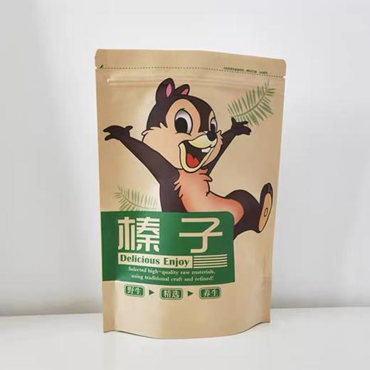 松子榛子高级干果自立自封牛皮纸袋休闲食品袋每日坚果包装袋定制 商品图0