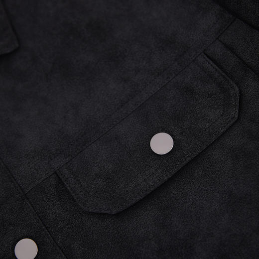 【新品上新】HX 春秋季翻领皮茄克衫外套合体版型Y105530011101 商品图3