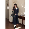 鹿向南「蓝调絮风」藏蓝色毛衣半身裙两件套秋冬新款女士时尚套装 商品缩略图4