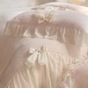 【牛奶绒床裙仙女粉色加绒加厚四件套】冬季法式仙女粉色加绒加厚四件套公主风毛绒被套珊瑚 商品缩略图3