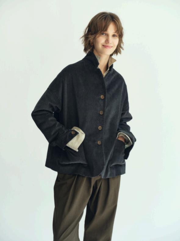 JAI 25AW 湖绿色工厂女孩灯芯绒夹克