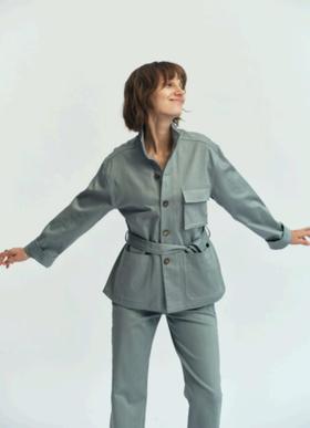 JAI 25AW 浅灰蓝工人牛仔夹克