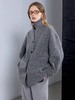 JN*同款极简无领绵羊毛呢大衣外套 商品缩略图2