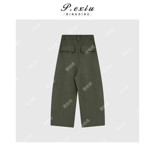 立体剪裁毛呢简约百搭香蕉裤休闲裤 M9141 商品图2