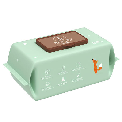 【润而不湿❗️呵护婴儿保湿巾】云柔般轻拂滋润新生儿，给宝宝安心呵护，反复擦拭不会红80抽婴儿保湿柔纸巾，母婴超柔润乳霜纸新生儿宝宝手口巾L 商品图4